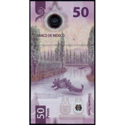 Mexique - Pick 133a_2 - 50 pesos - Série AE - 06/12/2023 - Polymère - Etat : NEUF