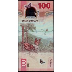 Mexique - Pick 134d_2 - 100 pesos - Série BN - 21/05/2021 - Polymère  - Etat : NEUF