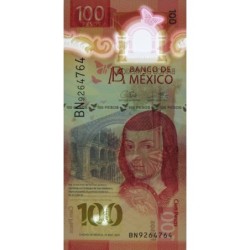 Mexique - Pick 134d_2 - 100 pesos - Série BN - 21/05/2021 - Polymère  - Etat : NEUF