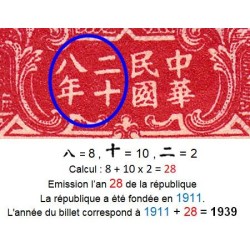 Chine - Central Bank of China - Pick 224a - 1 cent - Série E Z - 1939 - Etat : NEUF