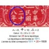 Chine - Central Bank of China - Pick 224a - 1 cent - Série E Z - 1939 - Etat : NEUF