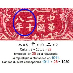 Chine - Central Bank of China - Pick 224b - 1 cent - Série C - 1939 - Etat : NEUF