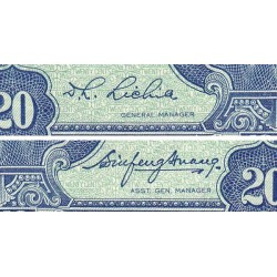 Chine - Central Bank of China - Pick 227a - 20 cents - Série B M - 1940 - Etat : NEUF