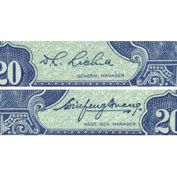 Chine - Central Bank of China - Pick 227a - 20 cents - Série K L - 1940 - Etat : pr.NEUF