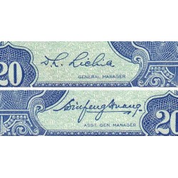 Chine - Central Bank of China - Pick 227a - 20 cents - Série M U - 1940 - Etat : SPL+