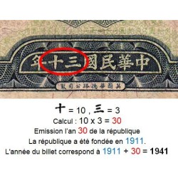 Chine - Central Bank of China - Pick 237b - 10 yüan - Série H/D X - 1941 - Etat : B+