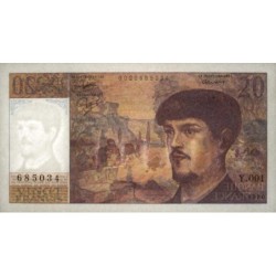 F 66-01 - 1980 - 20 francs - Debussy - Série Y.001 - Etat : SUP+