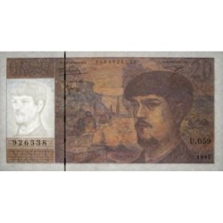 F 66ter-02 - 1997 - 20 francs - Debussy - Série U.059 - Etat : NEUF