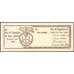 Savoie-Sardaigne - Pick S 101r - 100 livres - 01/01/1746 - Etat : pr.NEUF