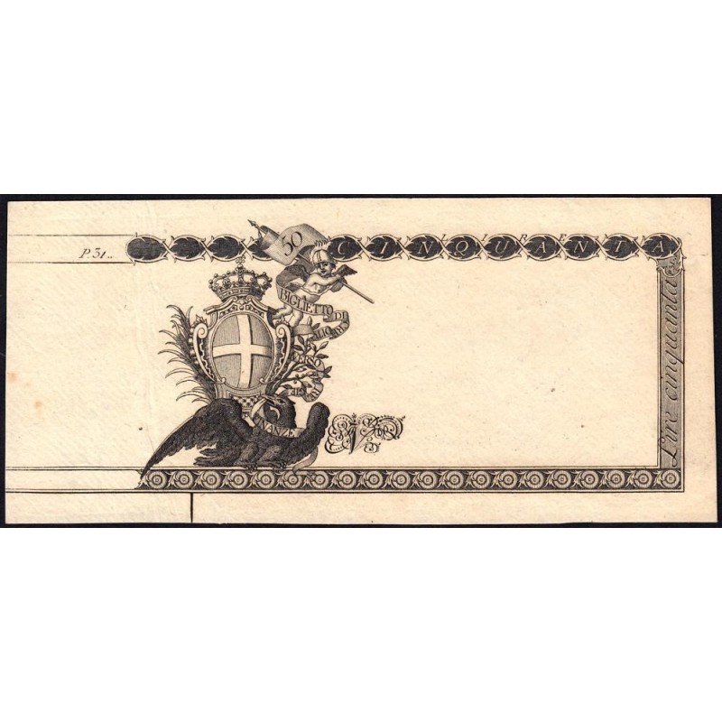 Savoie-Sardaigne - Pick S 130r - 50 livres - 01/04/1796 - Etat : pr.NEUF