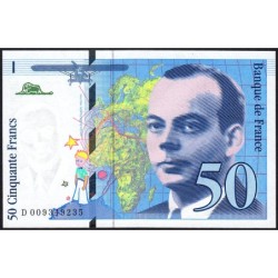 F 72-02 - 1993 - 50 francs - Saint-Exupéry - Série D - Etat : pr.NEUF