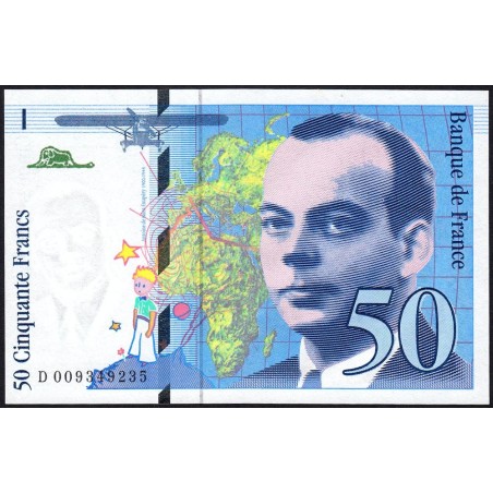 F 72-02 - 1993 - 50 francs - Saint-Exupéry - Série D - Etat : pr.NEUF