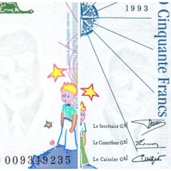 F 72-02 - 1993 - 50 francs - Saint-Exupéry - Série D - Etat : pr.NEUF