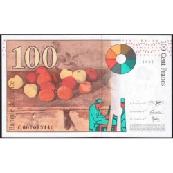 F 74-01 - 1997 - 100 francs - Cézanne - Série D - Etat : NEUF