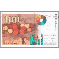 F 74-01 - 1997 - 100 francs - Cézanne - Série D - Etat : NEUF