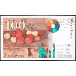 F 74-02 - 1998 - 100 francs - Cézanne - Série F - Etat : NEUF