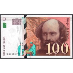 F 74-02 - 1998 - 100 francs - Cézanne - Série H - Etat : NEUF