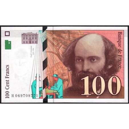 F 74-02 - 1998 - 100 francs - Cézanne - Série H - Etat : NEUF