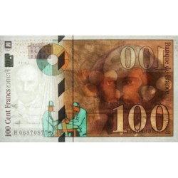 F 74-02 - 1998 - 100 francs - Cézanne - Série H - Etat : NEUF