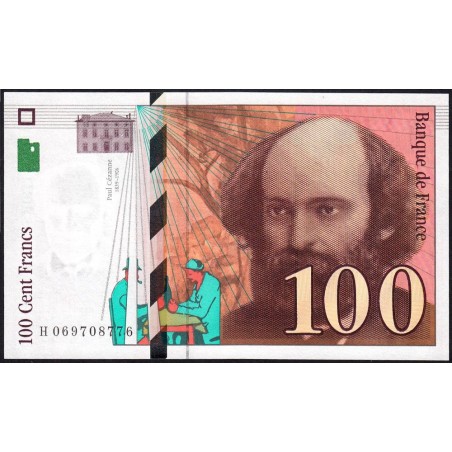 F 74-02 - 1998 - 100 francs - Cézanne - Série H - Etat : NEUF