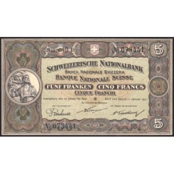 Suisse - Pick 11e_1 - 5 francs - Série 10 J - 01/01/1921 - Etat : SPL