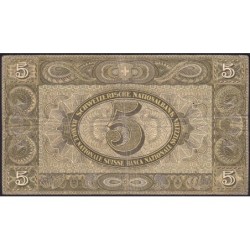Suisse - Pick 11j_1 - 5 francs - Série 25 K - 04/12/1942 - Etat : B+