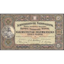 Suisse - Pick 11m_2 - 5 francs - Série 33 O - 16/10/1947 - Etat : TTB