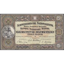 Suisse - Pick 11n_2 - 5 francs - Série 41 X - 20/01/1949 - Etat : TTB