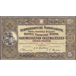 Suisse - Pick 11n_3 - 5 francs - Série 45 H - 20/01/1949 - Etat : TB+