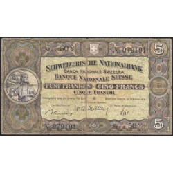 Suisse - Pick 11o_1 - 5 francs - Série 50 Y - 22/02/1951 - Etat : TB-