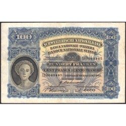 Suisse - Pick 35p_1 - 100 francs - Série 11 D - 07/10/1943 - Etat : TB+ à TTB