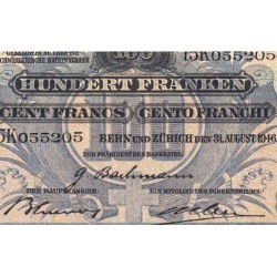 Suisse - Pick 35t_2 - 100 francs - Série 15 K - 31/08/1946 - Etat : TTB