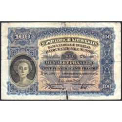 Suisse - Pick 35u_1 - 100 francs - Série 17 G - 16/10/1947 - Etat : TB-