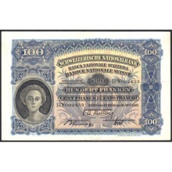 Suisse - Pick 35u_1 - 100 francs - Série 18 W - 16/10/1947 - Etat : TTB