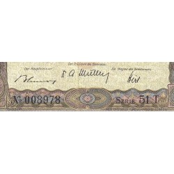 Suisse - Pick 11o_1 - 5 francs - Série 51 T - 22/02/1951 - Etat : TB+