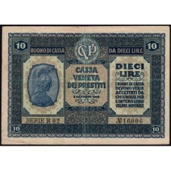 Vénitie - Occcup. Austro-Hongroise - Pick M 6_1 - 10 lire - Série R - 02/01/1918 - Etat : TTB