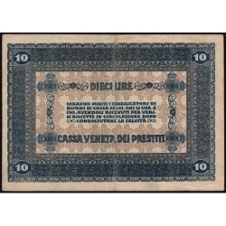 Vénitie - Occcup. Austro-Hongroise - Pick M 6_1 - 10 lire - Série R - 02/01/1918 - Etat : TTB