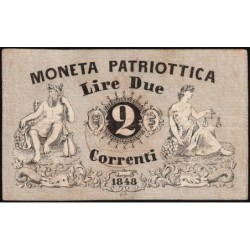République de Venise - Pick S 186 - 2 lire - 1848 - Etat : TTB