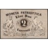 République de Venise - Pick S 186 - 2 lire - 1848 - Etat : TTB