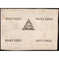 République Romaine - Pick S 540a - 10 paoli - 1798 - Etat : SPL