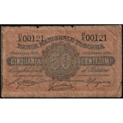 Banca Nazionale Toscana - Pick S 751 - 50 centesimi - Série H/F - 1973 - Etat : B-