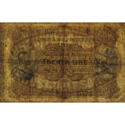 Credito Agricolo Industriale Sardo - Pick S 925 - 30 lire - Série E/T - 01/03/1874 - Etat : TB