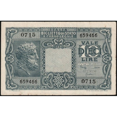 Italie - Pick 32c - 10 lire - Série 0715 - 1950 - Etat : SUP