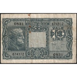 Italie - Pick 32c - 10 lire - Série 0831 - 1950 - Etat : TB