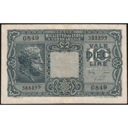 Italie - Pick 32c - 10 lire - Série 0849 - 1950 - Etat : TTB+ à SUP