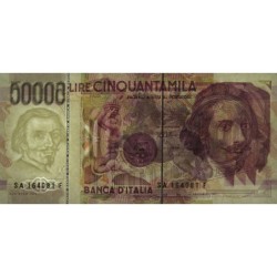 Italie - Pick 116a - 50'000 lire - Lettre A - Série SA F - 27/05/1992- Etat : SPL