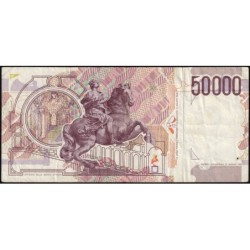 Italie - Pick 116a - 50'000 lire - Lettre A - Série TA L - 27/05/1992- Etat : TB