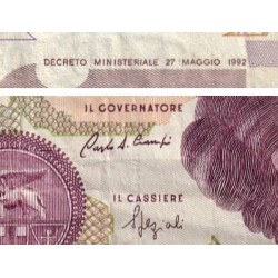 Italie - Pick 116a - 50'000 lire - Lettre A - Série KA W - 27/05/1992- Etat : TB-