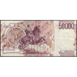 Italie - Pick 116b_1 - 50'000 lire - Lettre B - Série LB P - 27/05/1992 (09/12/1992) - Etat : TTB