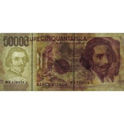 Italie - Pick 116b_1 - 50'000 lire - Lettre B - Série WB S - 27/05/1992 (09/12/1992) - Etat : TB+